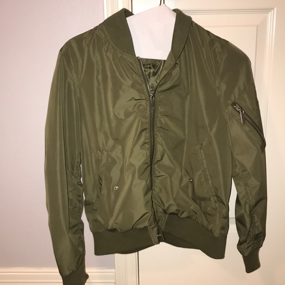 French Connection Green Bomber Jacket